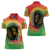Juneteenth Freedom Day Women Polo Shirt Reggae Tie Dye Style LT05 - Wonder Print Shop
