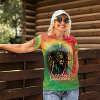 Juneteenth Freedom Day Women Polo Shirt Reggae Tie Dye Style LT05 - Wonder Print Shop