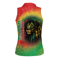 Juneteenth Freedom Day Women Sleeveless Polo Shirt Reggae Tie Dye Style LT05 - Wonder Print Shop