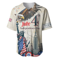 Personalised United States Independence Day Baseball Jersey Freedom 4th Of July Beige Version LT05 - Wonder Print Shop