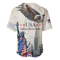 Personalised United States Independence Day Baseball Jersey Freedom 4th Of July Beige Version LT05 - Wonder Print Shop