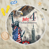 United States Independence Day Beach Blanket Freedom 4th Of July Beige Version LT05 - Wonder Print Shop