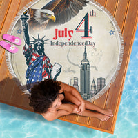 United States Independence Day Beach Blanket Freedom 4th Of July Beige Version LT05 - Wonder Print Shop