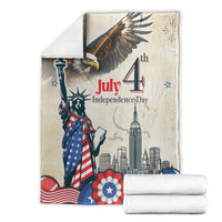 United States Independence Day Blanket Freedom 4th Of July Beige Version