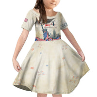 Personalised United States Independence Day Family Matching Mermaid Dress and Hawaiian Shirt Freedom 4th Of July Beige Version LT05 - Wonder Print Shop