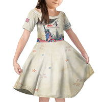 Personalised United States Independence Day Family Matching Summer Maxi Dress and Hawaiian Shirt Freedom 4th Of July Beige Version LT05 - Wonder Print Shop