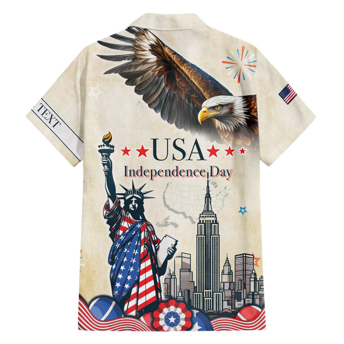 Personalised United States Independence Day Hawaiian Shirt Freedom 4th Of July Beige Version LT05 - Wonder Print Shop