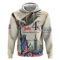 Personalised United States Independence Day Hoodie Freedom 4th Of July Beige Version LT05 - Wonder Print Shop