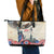 United States Independence Day Leather Tote Bag Freedom 4th Of July Beige Version LT05 - Wonder Print Shop