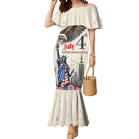 United States Independence Day Mermaid Dress Freedom 4th Of July Beige Version LT05 - Wonder Print Shop