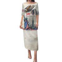 Personalised United States Independence Day Puletasi Freedom 4th Of July Beige Version LT05 - Wonder Print Shop