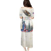 Personalised United States Independence Day Puletasi Freedom 4th Of July Beige Version LT05 - Wonder Print Shop