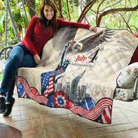 United States Independence Day Quilt Freedom 4th Of July Beige Version LT05 - Wonder Print Shop