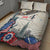 United States Independence Day Quilt Bed Set Freedom 4th Of July Beige Version