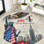 United States Independence Day Round Carpet Freedom 4th Of July Beige Version