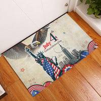 United States Independence Day Rubber Doormat Freedom 4th Of July Beige Version LT05 - Wonder Print Shop