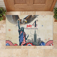 United States Independence Day Rubber Doormat Freedom 4th Of July Beige Version LT05 - Wonder Print Shop