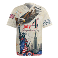 Personalised United States Independence Day Rugby Jersey Freedom 4th Of July Beige Version LT05 - Wonder Print Shop