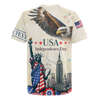 Personalised United States Independence Day Rugby Jersey Freedom 4th Of July Beige Version LT05 - Wonder Print Shop