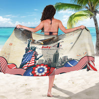 United States Independence Day Sarong Freedom 4th Of July Beige Version LT05 - Wonder Print Shop