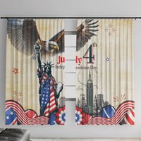 United States Independence Day Window Curtain Freedom 4th Of July Beige Version LT05 - Wonder Print Shop