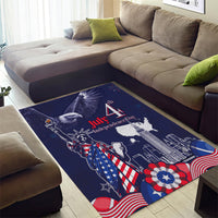 United States Independence Day Area Rug Freedom 4th Of July Navy Version LT05 - Wonder Print Shop