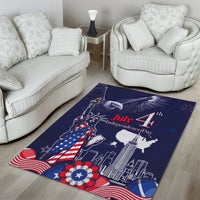United States Independence Day Area Rug Freedom 4th Of July Navy Version LT05 - Wonder Print Shop
