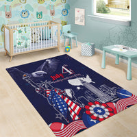 United States Independence Day Area Rug Freedom 4th Of July Navy Version LT05 - Wonder Print Shop