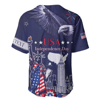 Personalised United States Independence Day Baseball Jersey Freedom 4th Of July Navy Version LT05 - Wonder Print Shop