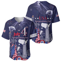 Personalised United States Independence Day Baseball Jersey Freedom 4th Of July Navy Version LT05 - Wonder Print Shop