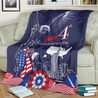 United States Independence Day Blanket Freedom 4th Of July Navy Version