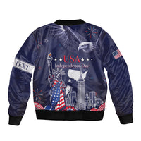 Personalised United States Independence Day Bomber Jacket Freedom 4th Of July Navy Version LT05 - Wonder Print Shop
