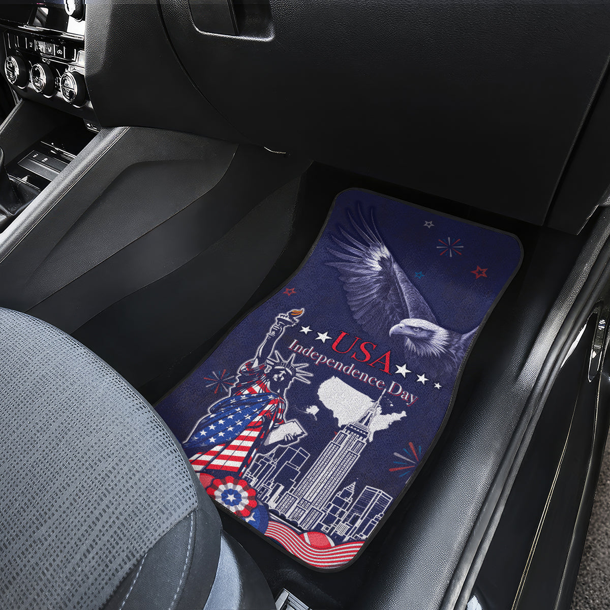 United States Independence Day Car Mats Freedom 4th Of July Navy Version LT05 - Wonder Print Shop