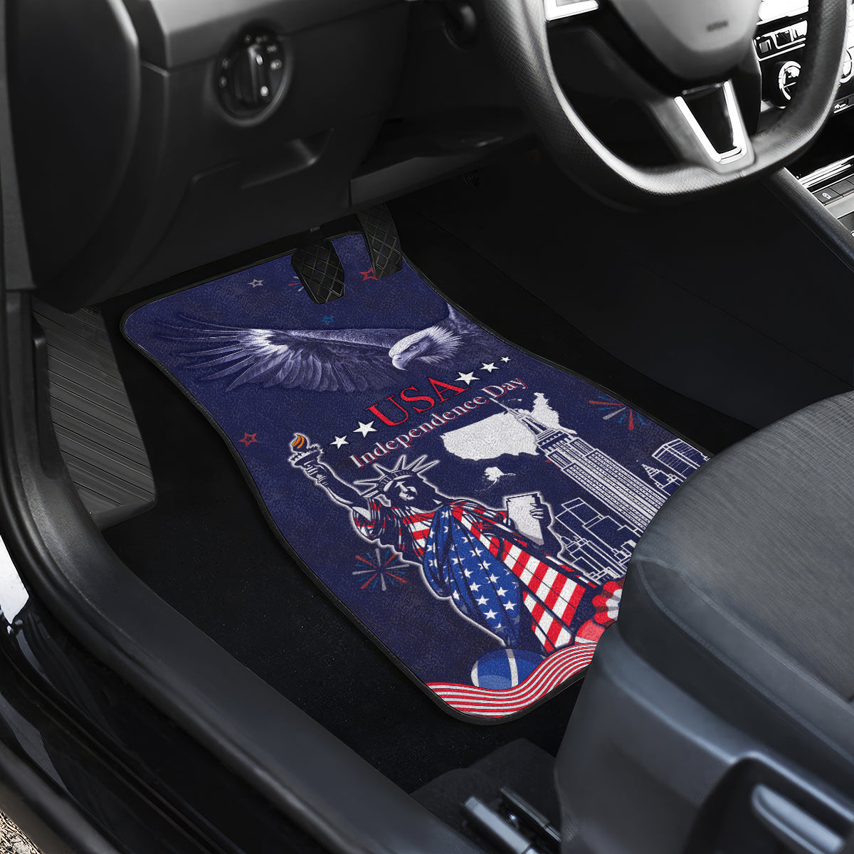 United States Independence Day Car Mats Freedom 4th Of July Navy Version LT05 - Wonder Print Shop