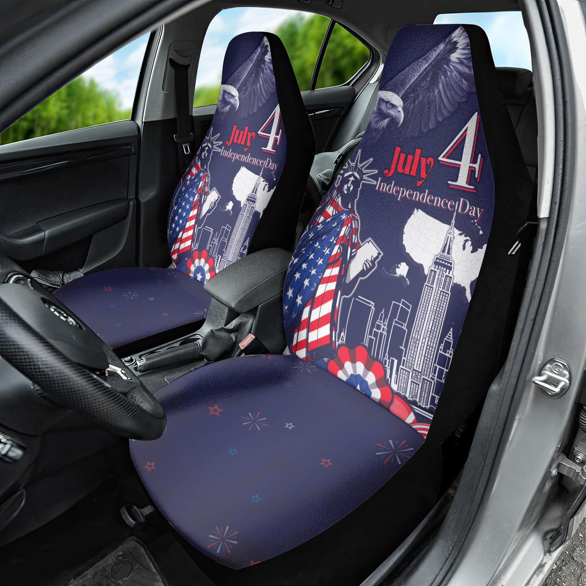 United States Independence Day Car Seat Cover Freedom 4th Of July Navy Version LT05 - Wonder Print Shop
