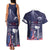 Personalised United States Independence Day Couples Matching Tank Maxi Dress and Hawaiian Shirt Freedom 4th Of July Navy Version LT05 - Wonder Print Shop