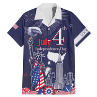 Personalised United States Independence Day Family Matching Mermaid Dress and Hawaiian Shirt Freedom 4th Of July Navy Version LT05 - Wonder Print Shop