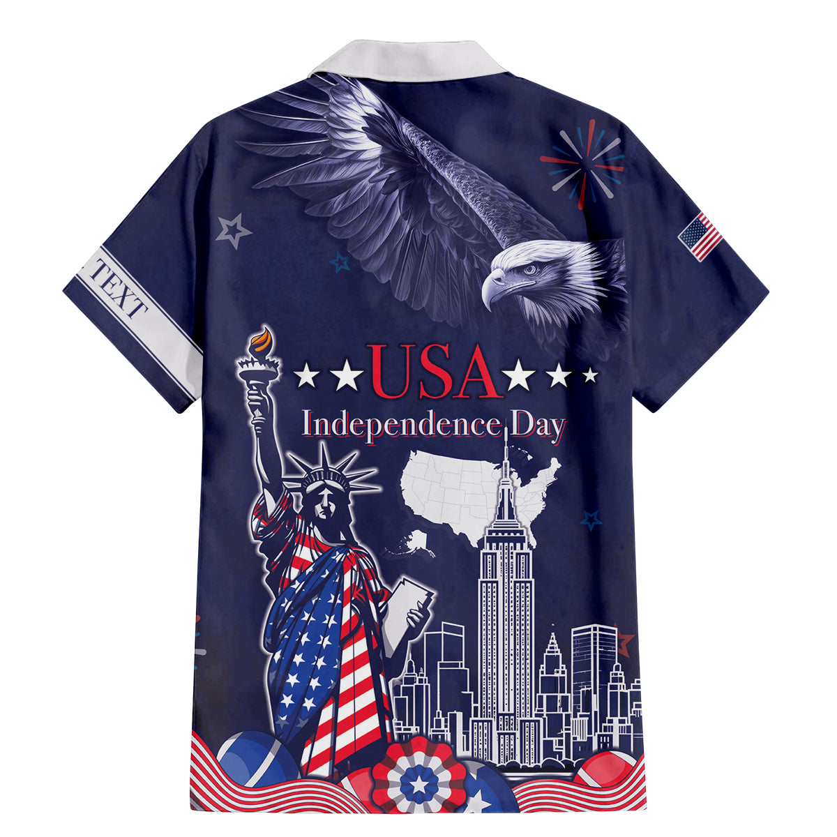 Personalised United States Independence Day Family Matching Mermaid Dress and Hawaiian Shirt Freedom 4th Of July Navy Version LT05 - Wonder Print Shop