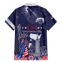 Personalised United States Independence Day Family Matching Mermaid Dress and Hawaiian Shirt Freedom 4th Of July Navy Version LT05 - Wonder Print Shop