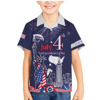 Personalised United States Independence Day Family Matching Mermaid Dress and Hawaiian Shirt Freedom 4th Of July Navy Version LT05 - Wonder Print Shop