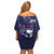 Personalised United States Independence Day Family Matching Off Shoulder Short Dress and Hawaiian Shirt Freedom 4th Of July Navy Version LT05 - Wonder Print Shop