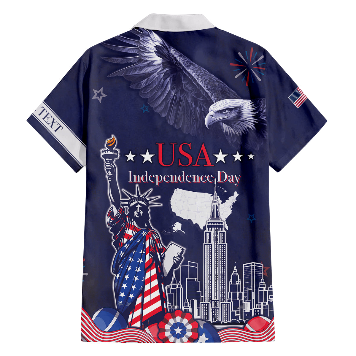 Personalised United States Independence Day Family Matching Tank Maxi Dress and Hawaiian Shirt Freedom 4th Of July Navy Version LT05 - Wonder Print Shop