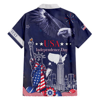 Personalised United States Independence Day Family Matching Tank Maxi Dress and Hawaiian Shirt Freedom 4th Of July Navy Version LT05 - Wonder Print Shop
