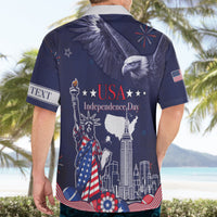 Personalised United States Independence Day Hawaiian Shirt Freedom 4th Of July Navy Version LT05 - Wonder Print Shop
