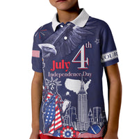 Personalised United States Independence Day Kid Polo Shirt Freedom 4th Of July Navy Version LT05 - Wonder Print Shop