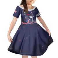 Personalised United States Independence Day Kid Short Sleeve Dress Freedom 4th Of July Navy Version LT05 - Wonder Print Shop