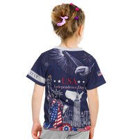 Personalised United States Independence Day Kid T Shirt Freedom 4th Of July Navy Version LT05 - Wonder Print Shop
