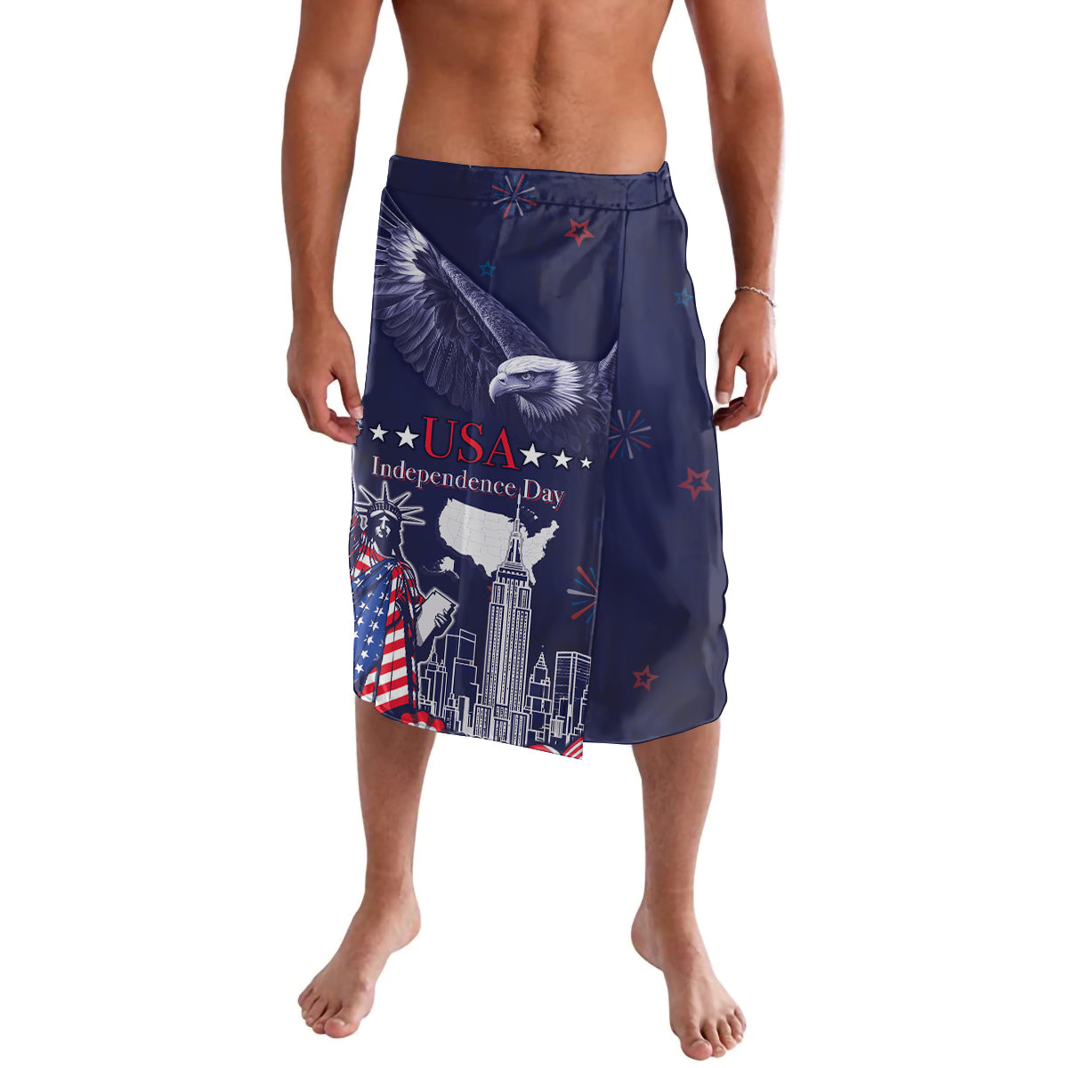 United States Independence Day Lavalava Freedom 4th Of July Navy Version LT05 - Wonder Print Shop