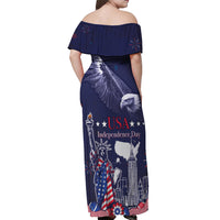 United States Independence Day Off Shoulder Maxi Dress Freedom 4th Of July Navy Version LT05 - Wonder Print Shop