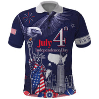 Personalised United States Independence Day Polo Shirt Freedom 4th Of July Navy Version LT05 - Wonder Print Shop